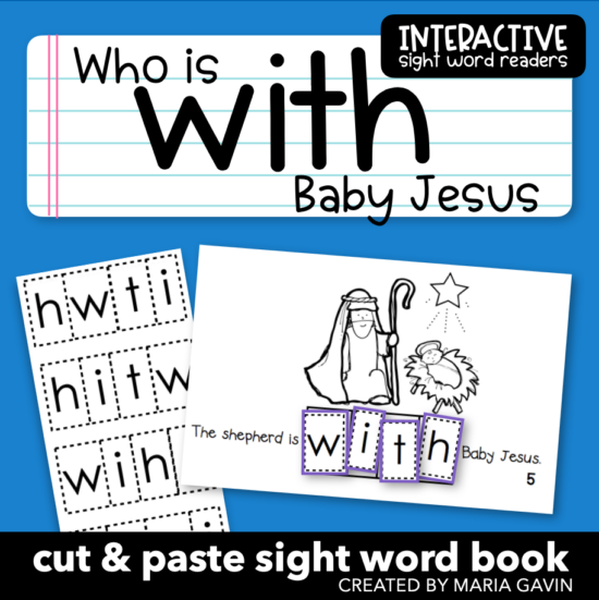 who is with baby Jesus sight word reader