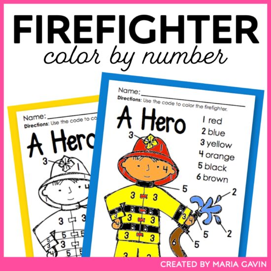 firefighter color by number