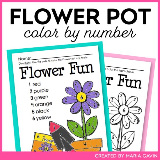 flower pot color by number