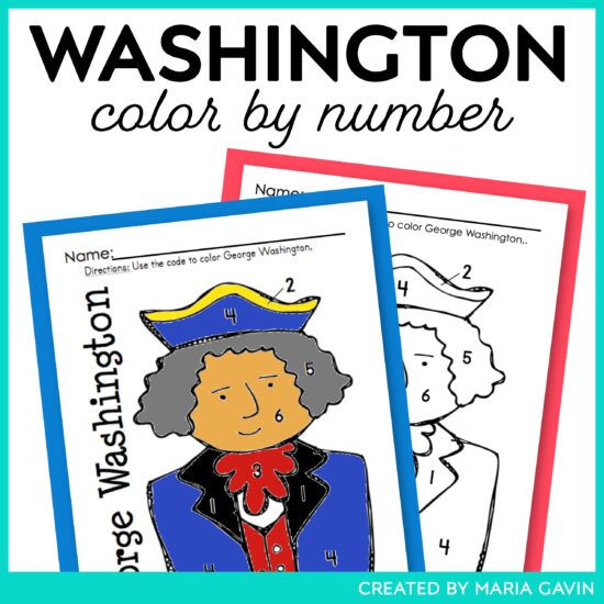 Washington color by number