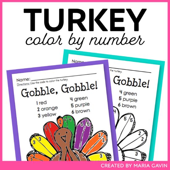 turkey color by number