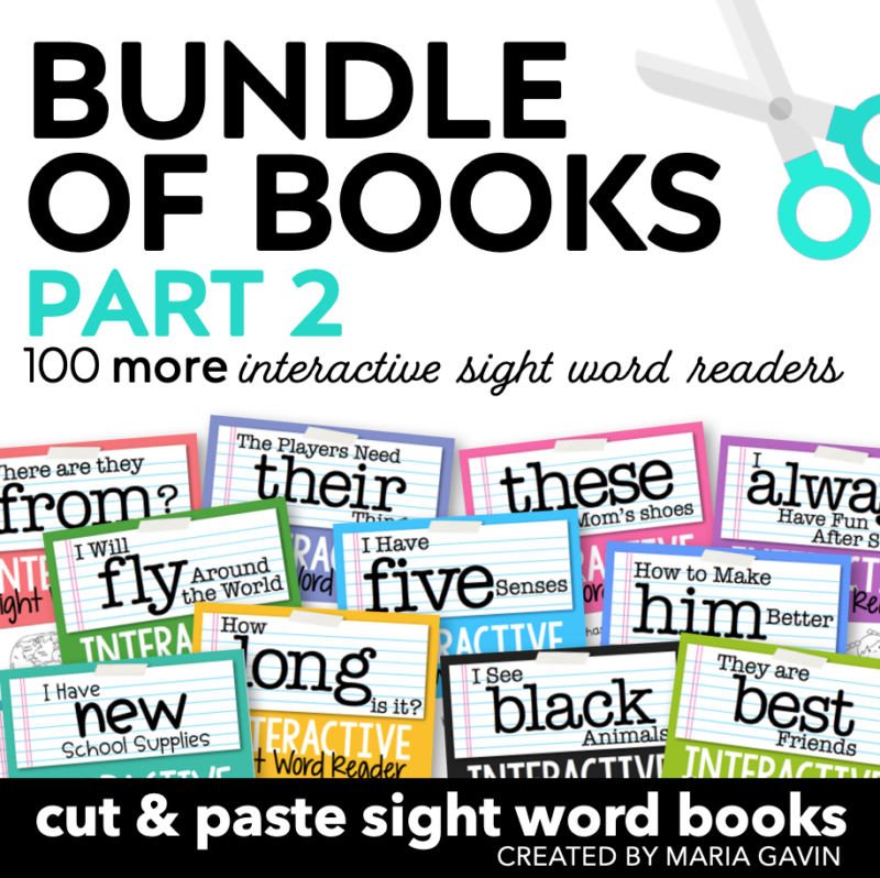 bundle of books part 2 100 more interactive sight word readers cover