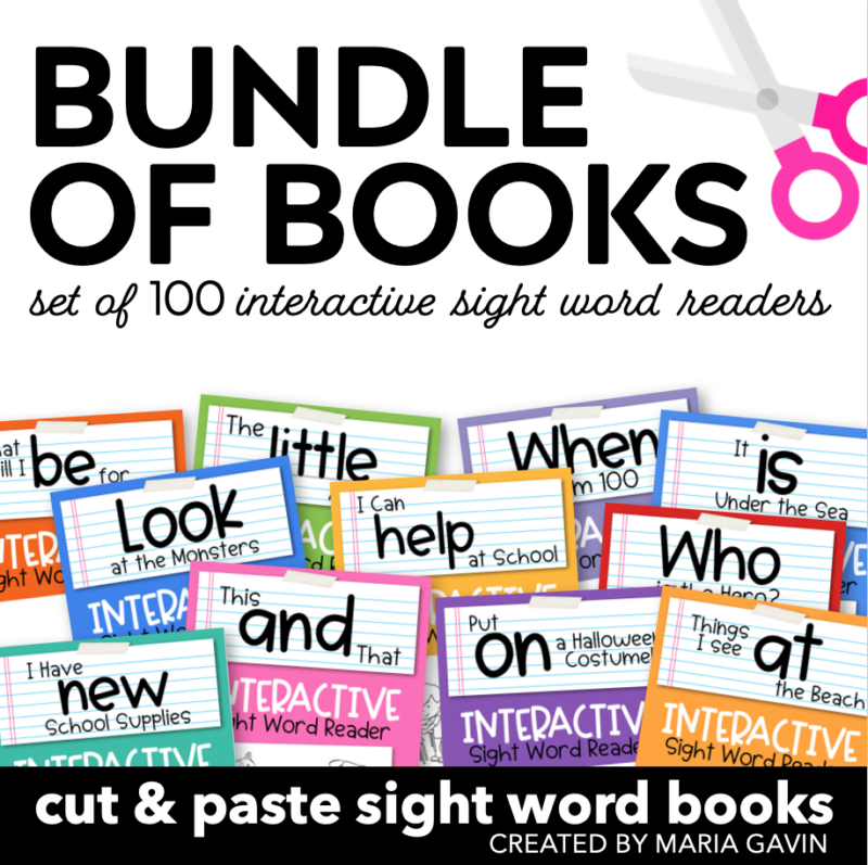 bundle of 100 sight word emergent readers