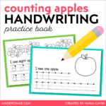 counting apples handwriting practice book cover