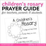 children's rosary prayer guide for teachers parents and students cover