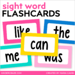 downloadable sight word flashcards cover