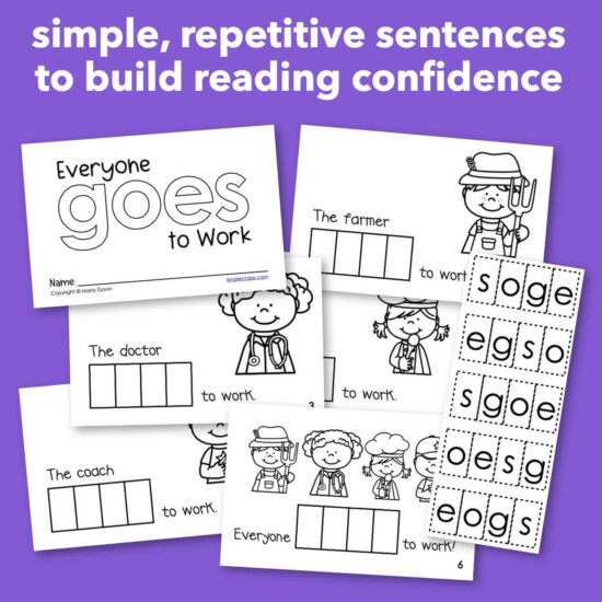 "Everyone GOES to Work!" Interactive Sight Word Reader - Kinder Craze