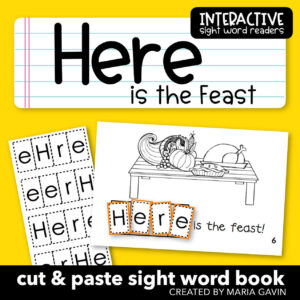 "here is the feast" interactive sight word reader cover