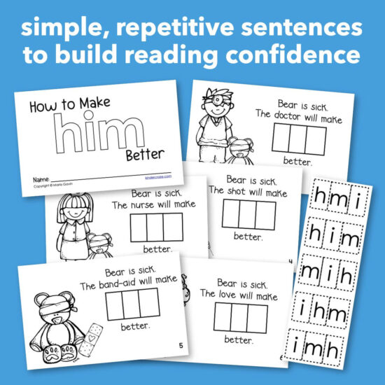 Emergent Reader for Sight Word HIM: "How to Make HIM Better" Sight Word ...