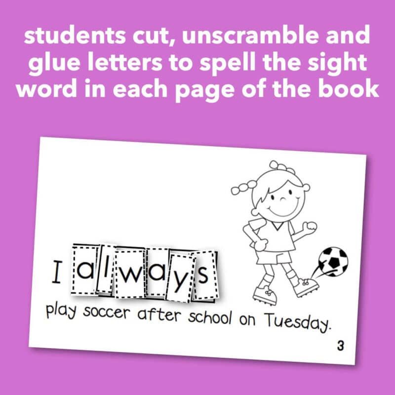 "I ALWAYS Have Fun After School" Interactive Sight Word Reader - Kinder ...