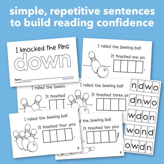 Emergent Reader for Sight Word DOWN: 