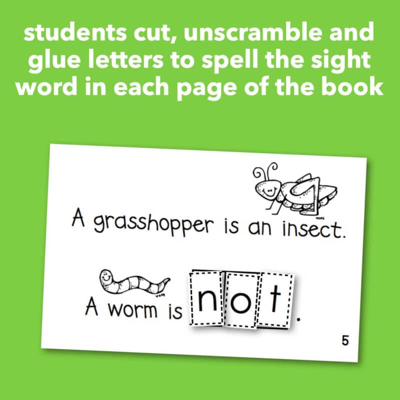 Emergent Reader for Sight Word NOT: 