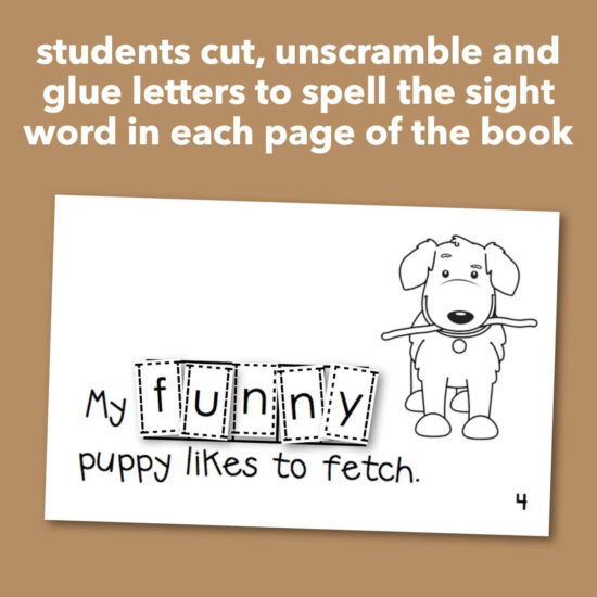 Emergent Reader for Sight Word FUNNY: "My Funny Puppy" Sight Word Book ...
