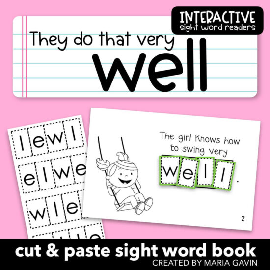 "They Do That Very Well" Interactive Sight Word Reader - Kinder Craze