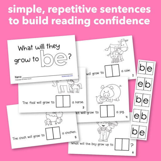 "What Will they Grow to BE?" Interactive Sight Word Reader - Kinder Craze