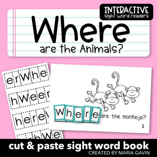 Zoo Theme Emergent Reader "Where are the Animals?" Sight Word Book ...