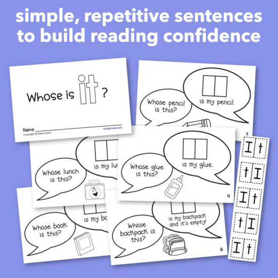 "Whose is IT?" Interactive Sight Word Reader - Kinder Craze