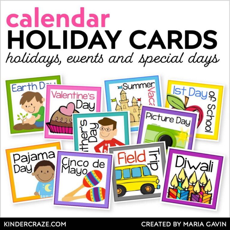 printable calendar holiday cards for back to school cover