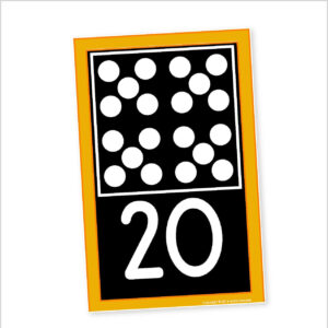 Domino Numeral Posters 0-20 with Black Backgrounds - Kinder Craze