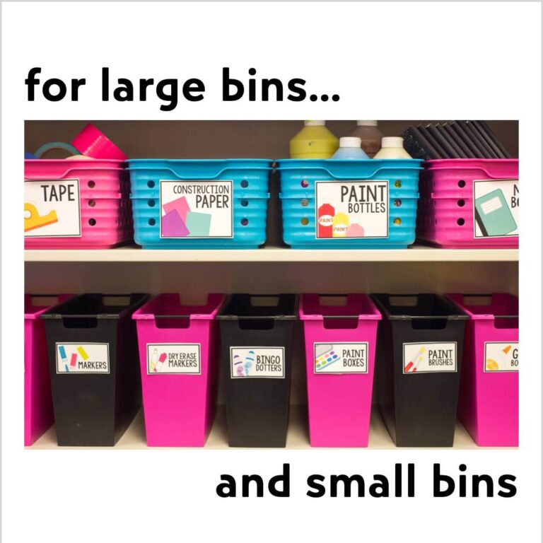 Bright and Colorful Classroom Supply Labels with Pictures - EDITABLE ...