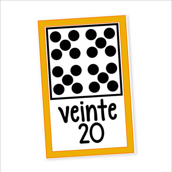 Domino Number Posters Numbers 0-20 - Spanish Language - Kinder Craze