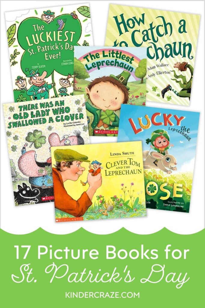 17 picture books to St. Patrick's Day collage pin