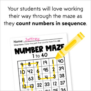 Number Mazes for Sequencing Numbers to 120 - Kinder Craze