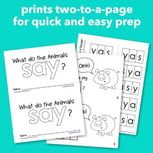 "What do the Animals SAY?" Interactive Sight Word Reader - Kinder Craze