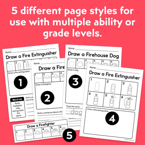 Fire Safety Week Directed Drawing Pack - Kinder Craze